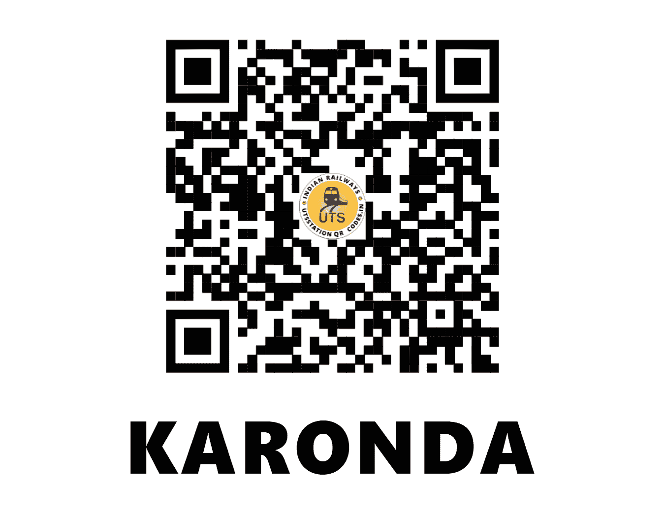 UTS QR Code for KARONDA - KOA - NC (MADHYA PRADESH)